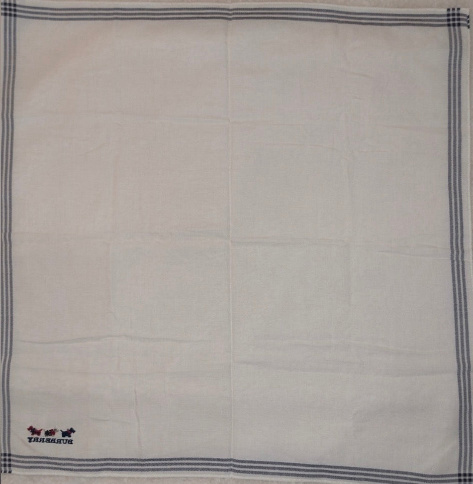Burberry Embroidered Dog Motif Bandana / Handkerchief