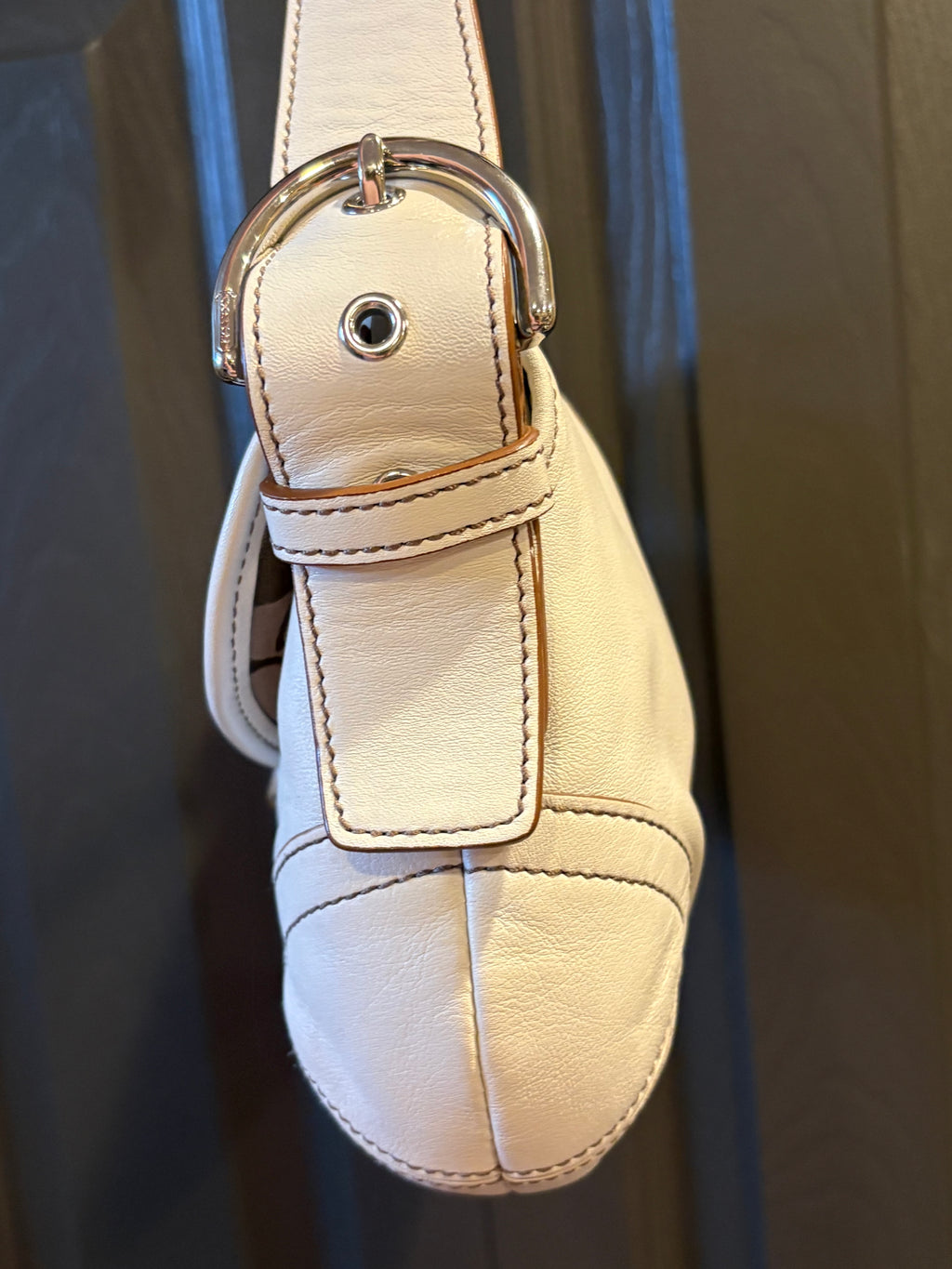 Vintage Coach Mini Soho Shoulder Bag – Off White Leather Y2K
