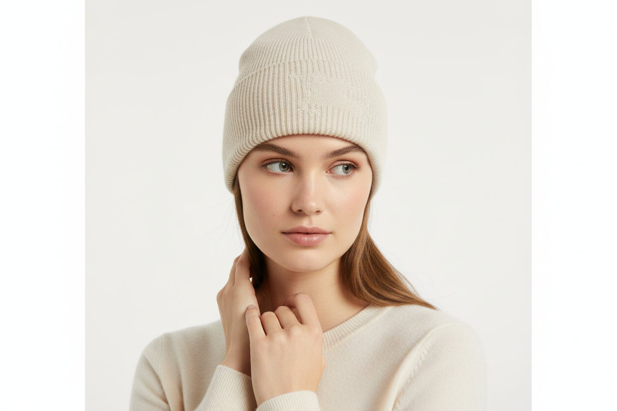 Burberry 100% Cashmere Beanie Hat
