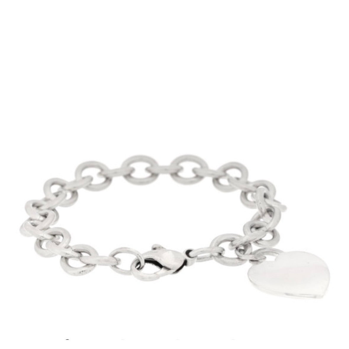 Tiffany & Co. sterling silver heart tag charm bracelet
