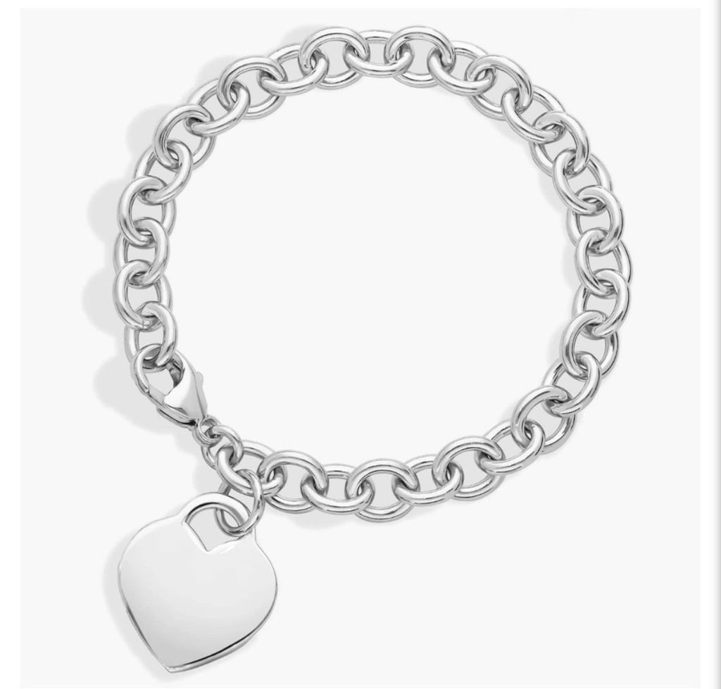 Tiffany & Co. sterling silver heart tag charm bracelet