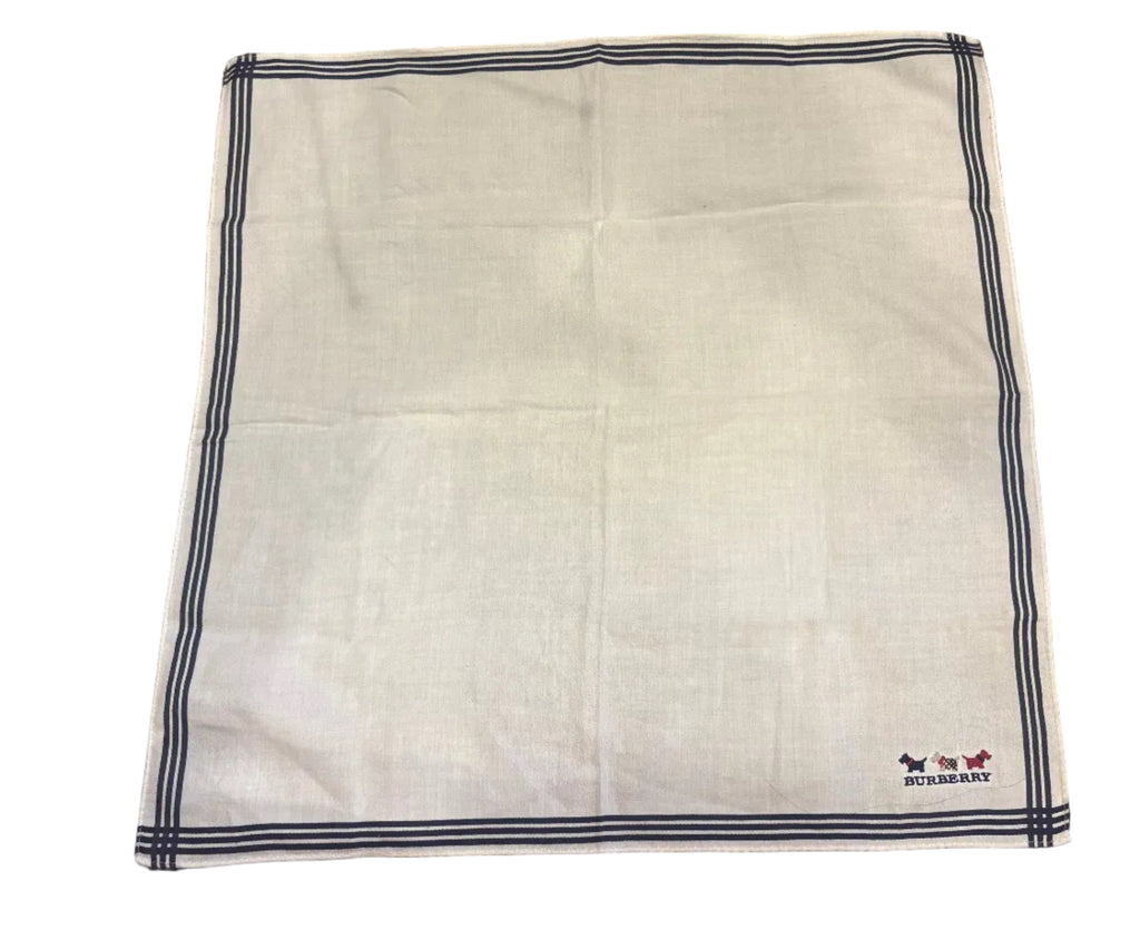 Burberry Embroidered Dog Motif Bandana / Handkerchief