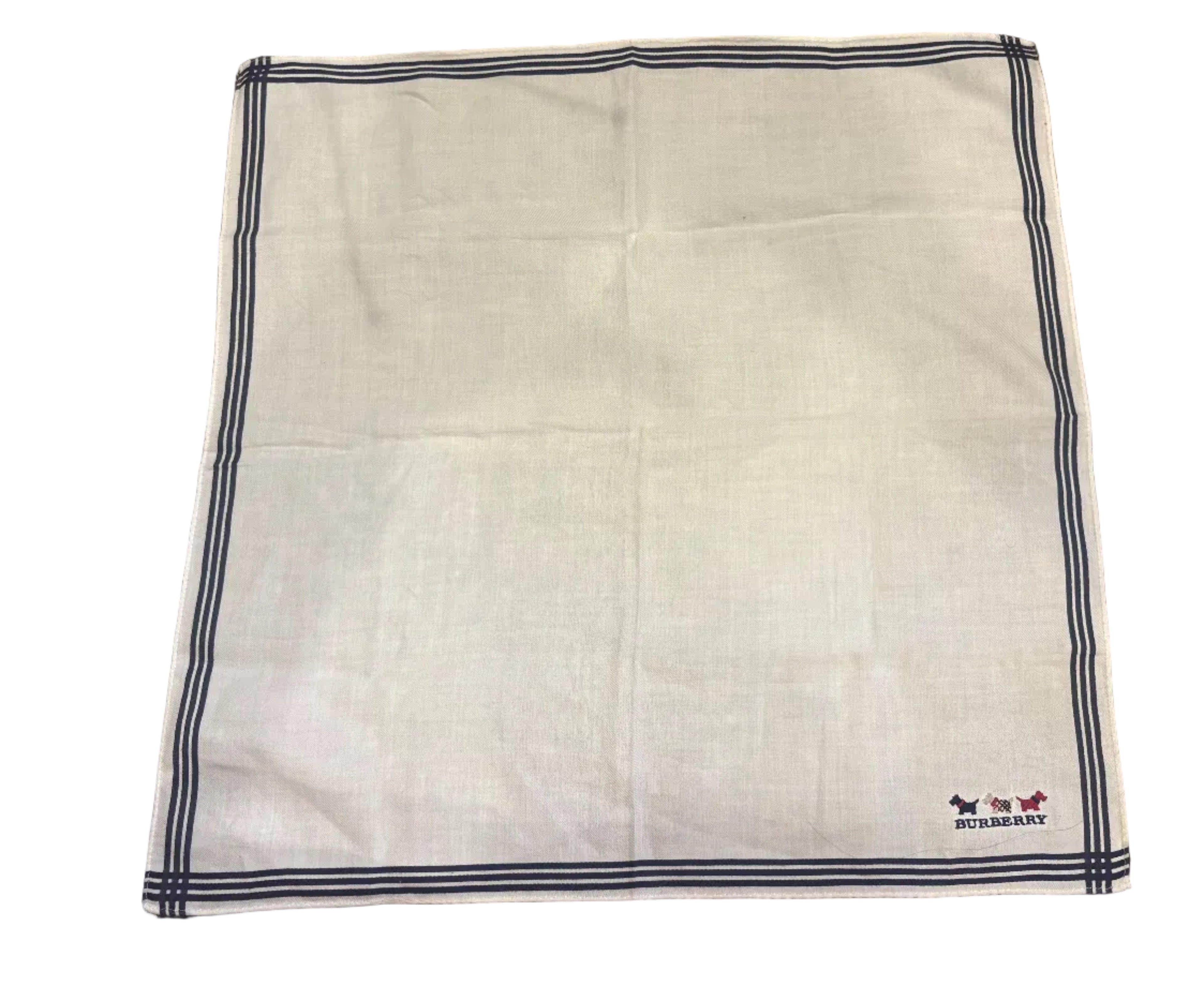 Burberry Embroidered Dog Motif Bandana / Handkerchief