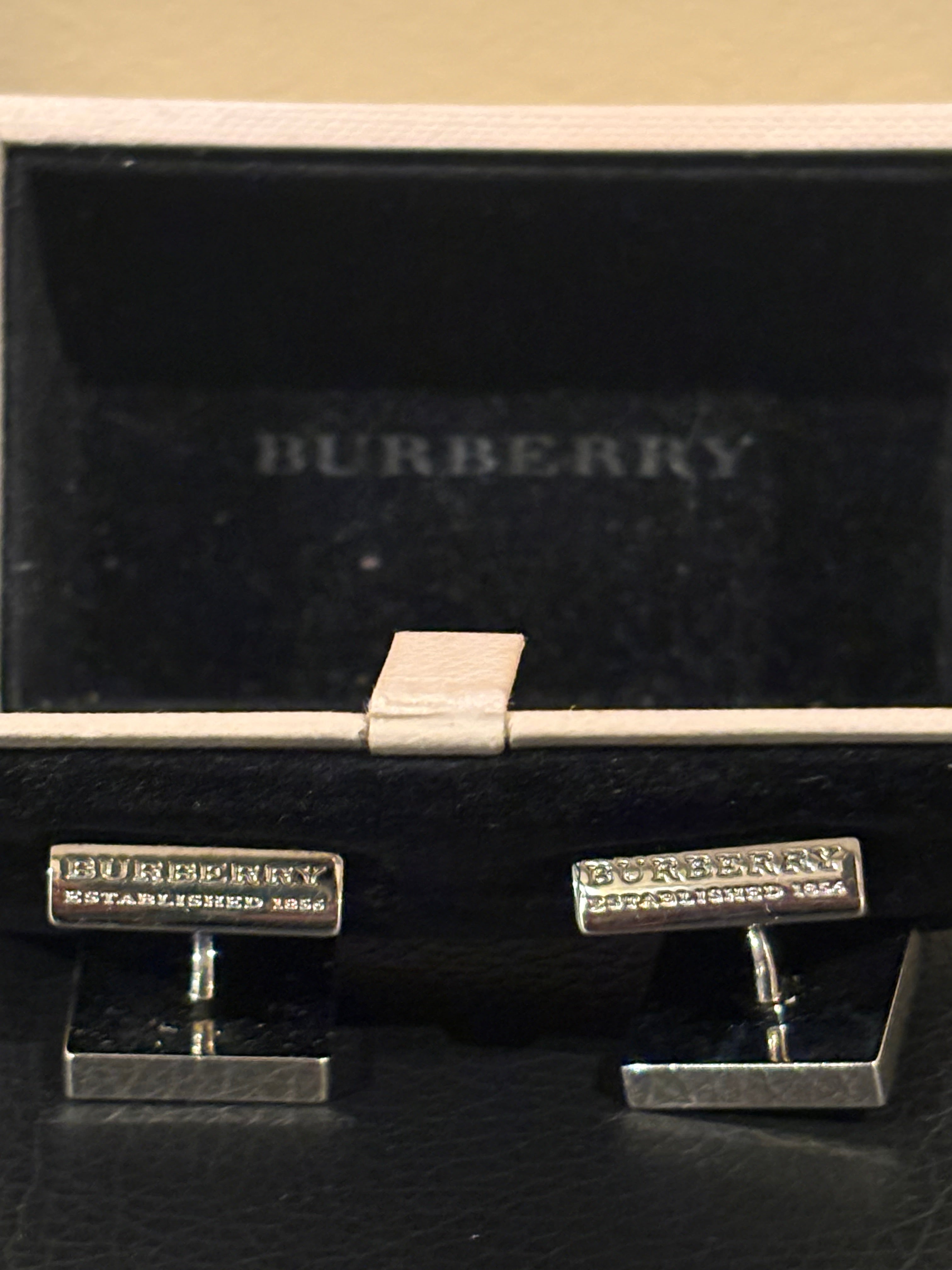 Burberry Enamel Nova Check Cufflinks