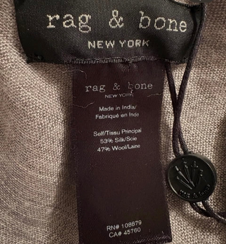 RAG & BONE
Sport Stripe Silk-Wool Poncho w/ Stripes & Fringe