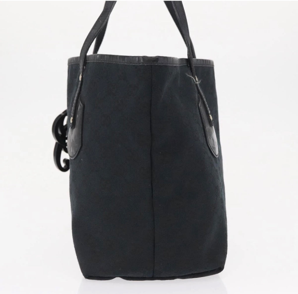 Gucci Jolie Web Tote Gg Canvas Black Canvas Tote Bag