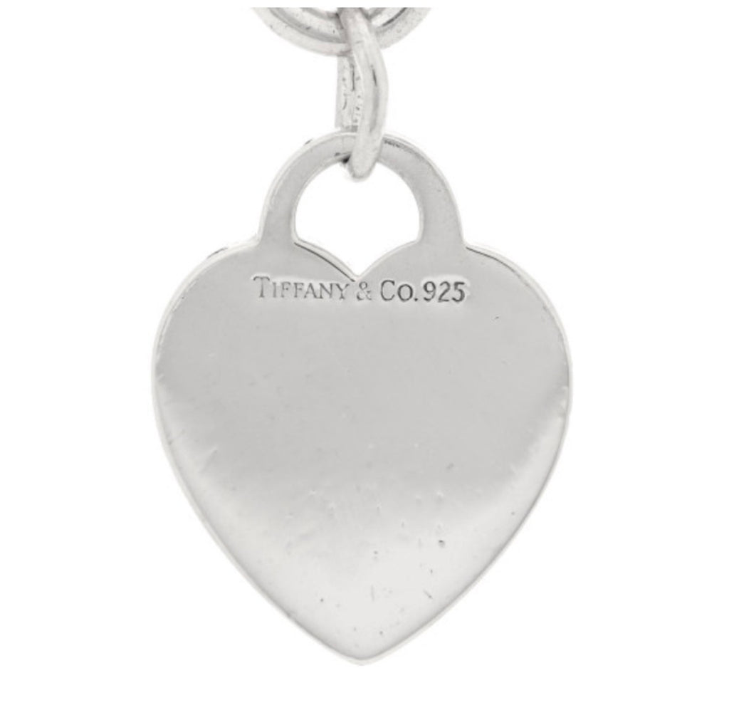 Tiffany & Co. sterling silver heart tag charm bracelet
