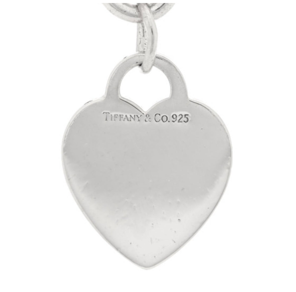 Tiffany & Co. sterling silver heart tag charm bracelet