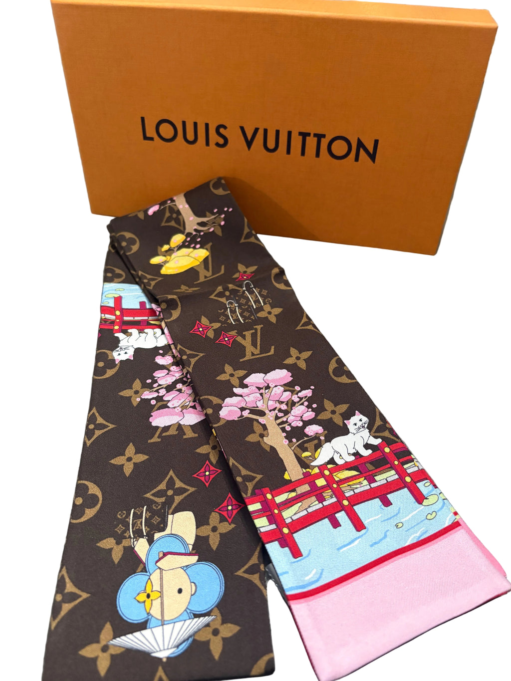 Louis Vuitton Japan Xmas Bandeau Vivienne Holiday 2021 Silk Scarf