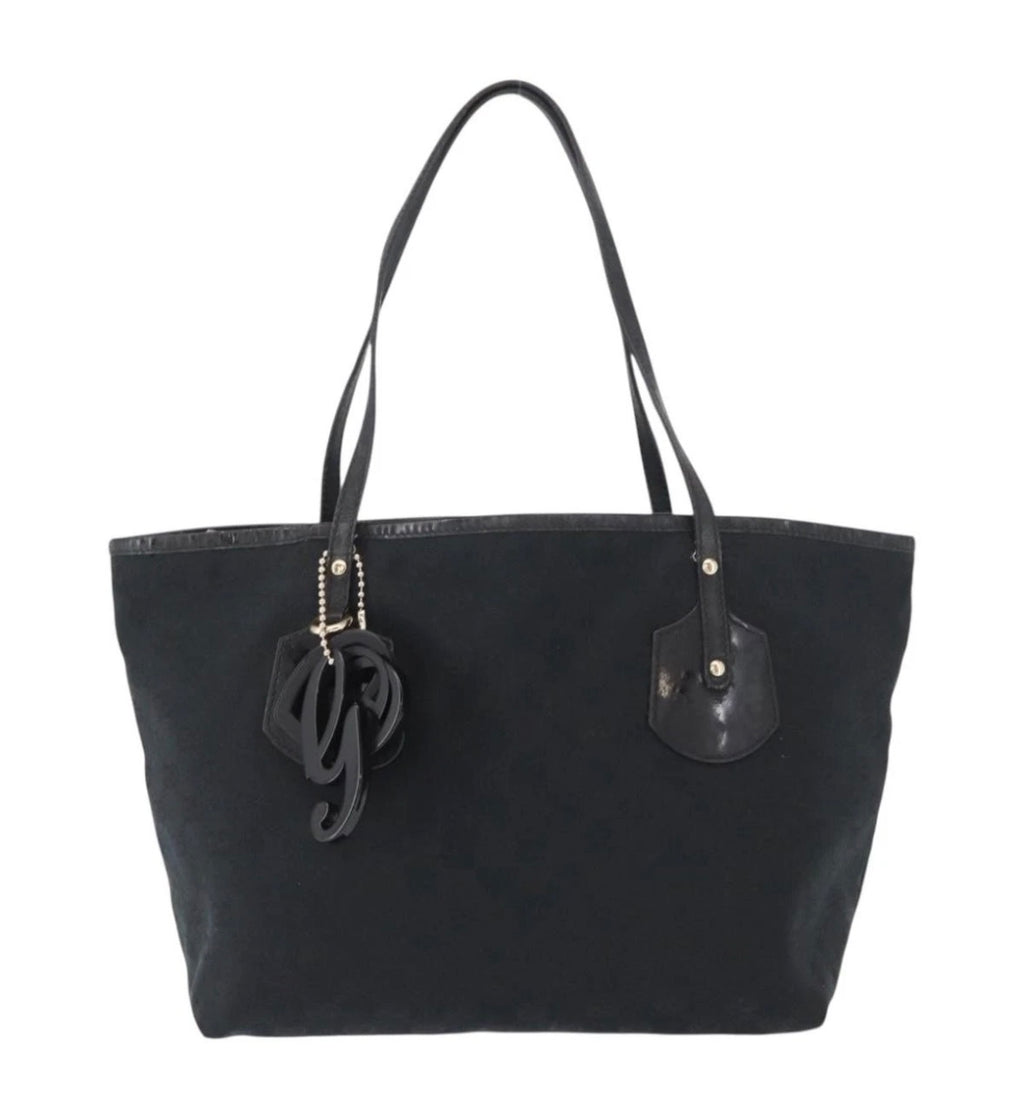 Gucci Jolie Web Tote Gg Canvas Black Canvas Tote Bag