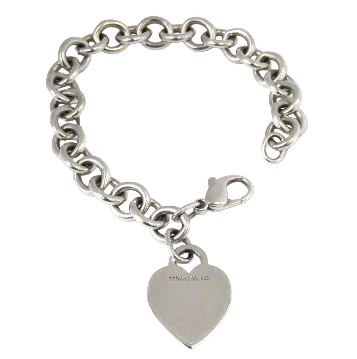 Tiffany & Co. sterling silver heart tag charm bracelet
