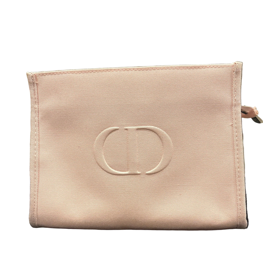 Dior Beauty Canvas Cosmetic Pouch – Embossed CD Logo