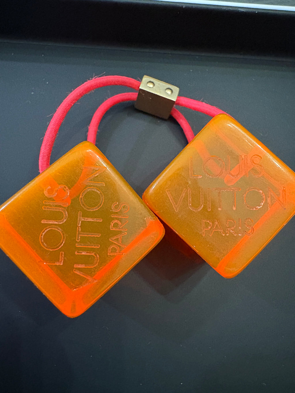 Louis Vuitton Lucite Cube Hair Accessory