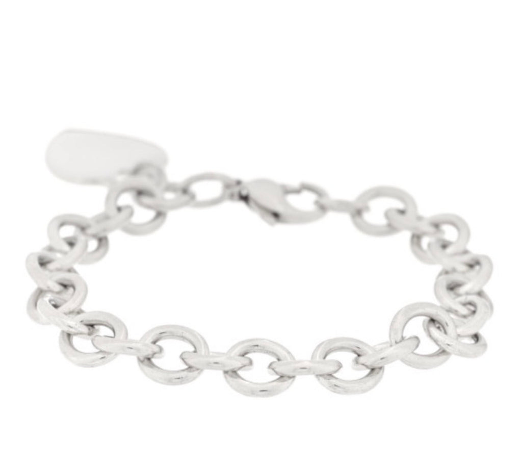 Tiffany & Co. sterling silver heart tag charm bracelet