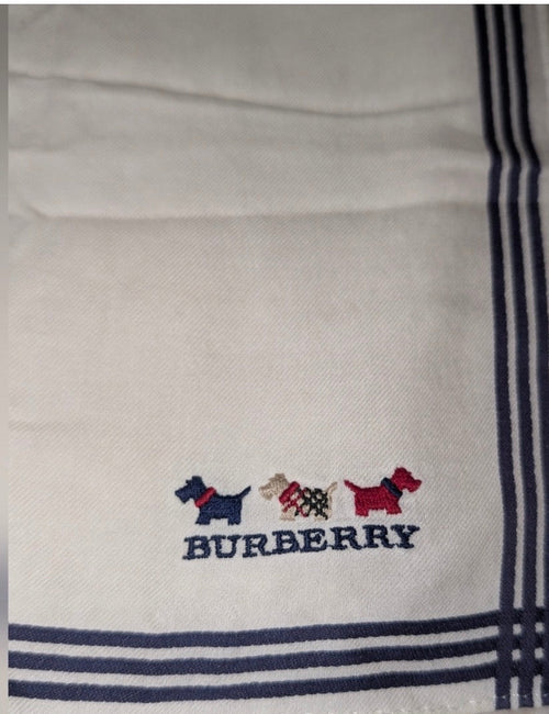 Burberry Embroidered Dog Motif Bandana / Handkerchief