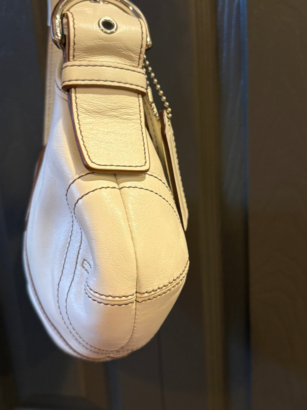 Vintage Coach Mini Soho Shoulder Bag – Off White Leather Y2K