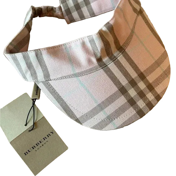 Burberry London Pink Plaid Sun Visor