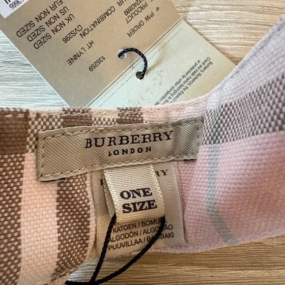 Burberry London Pink Plaid Sun Visor