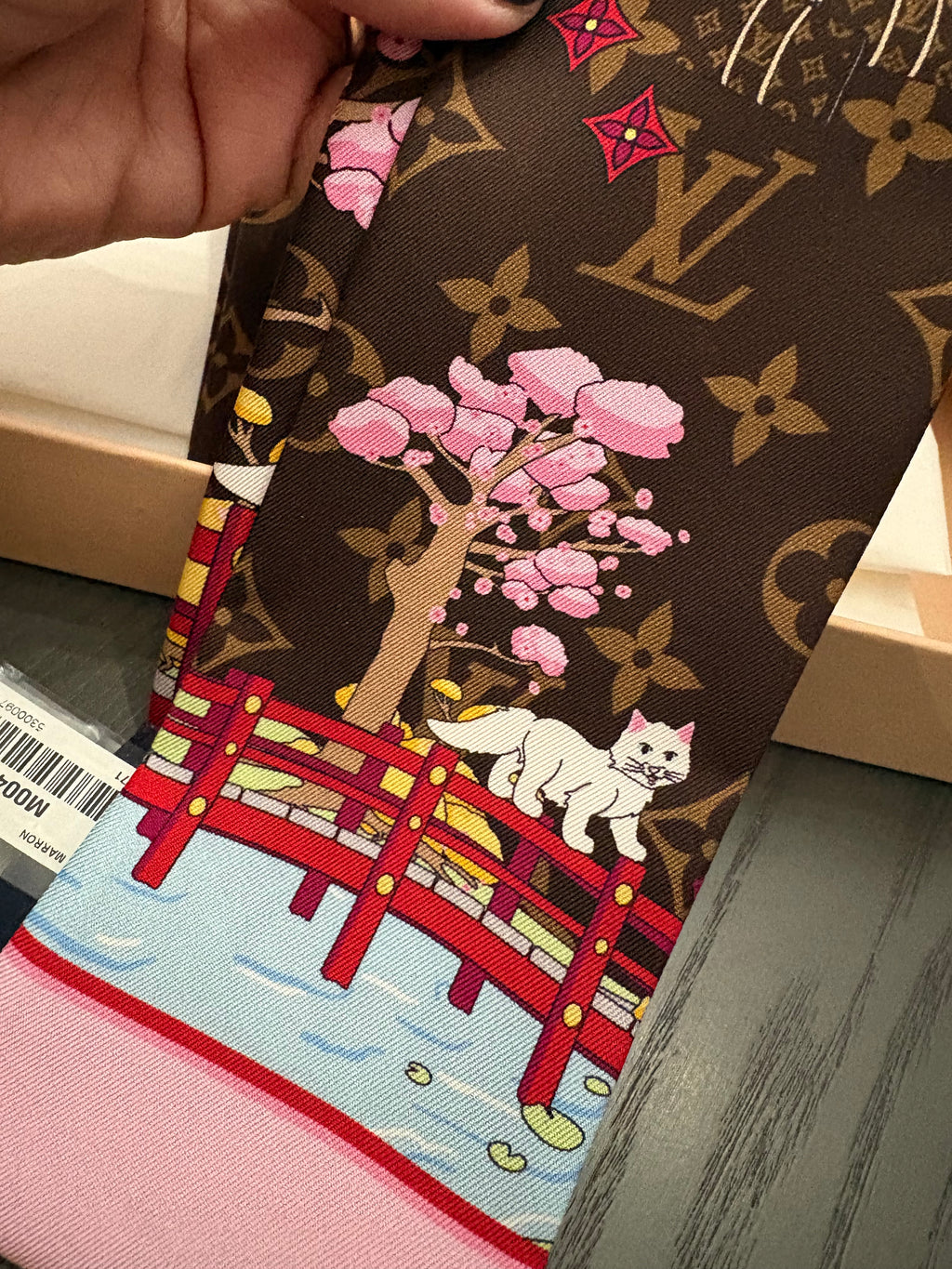 Louis Vuitton Japan Xmas Bandeau Vivienne Holiday 2021 Silk Scarf