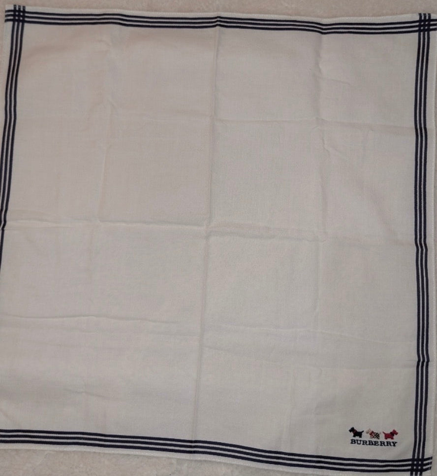 Burberry Embroidered Dog Motif Bandana / Handkerchief