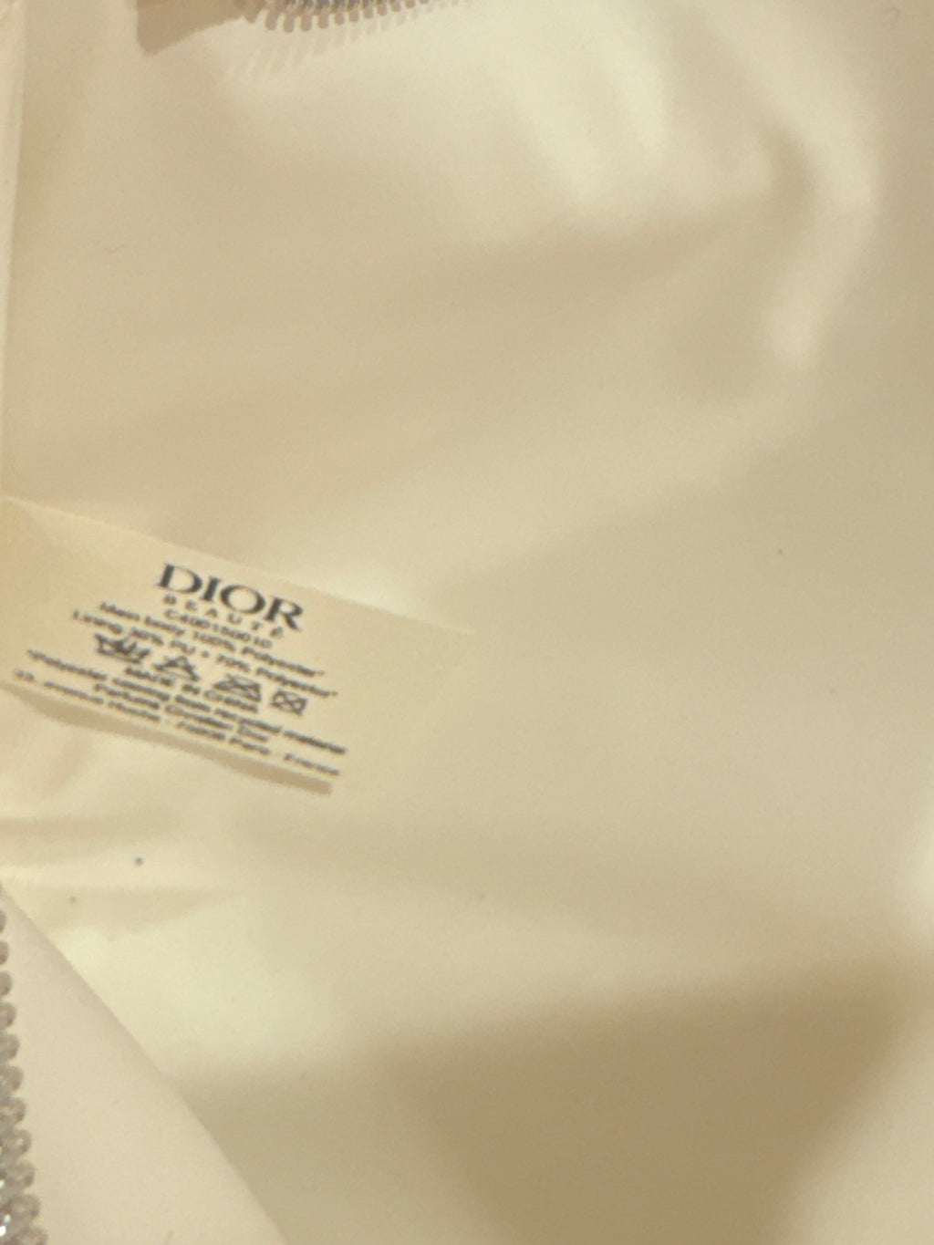 Dior Beauty Canvas Cosmetic Pouch – Embossed CD Logo
