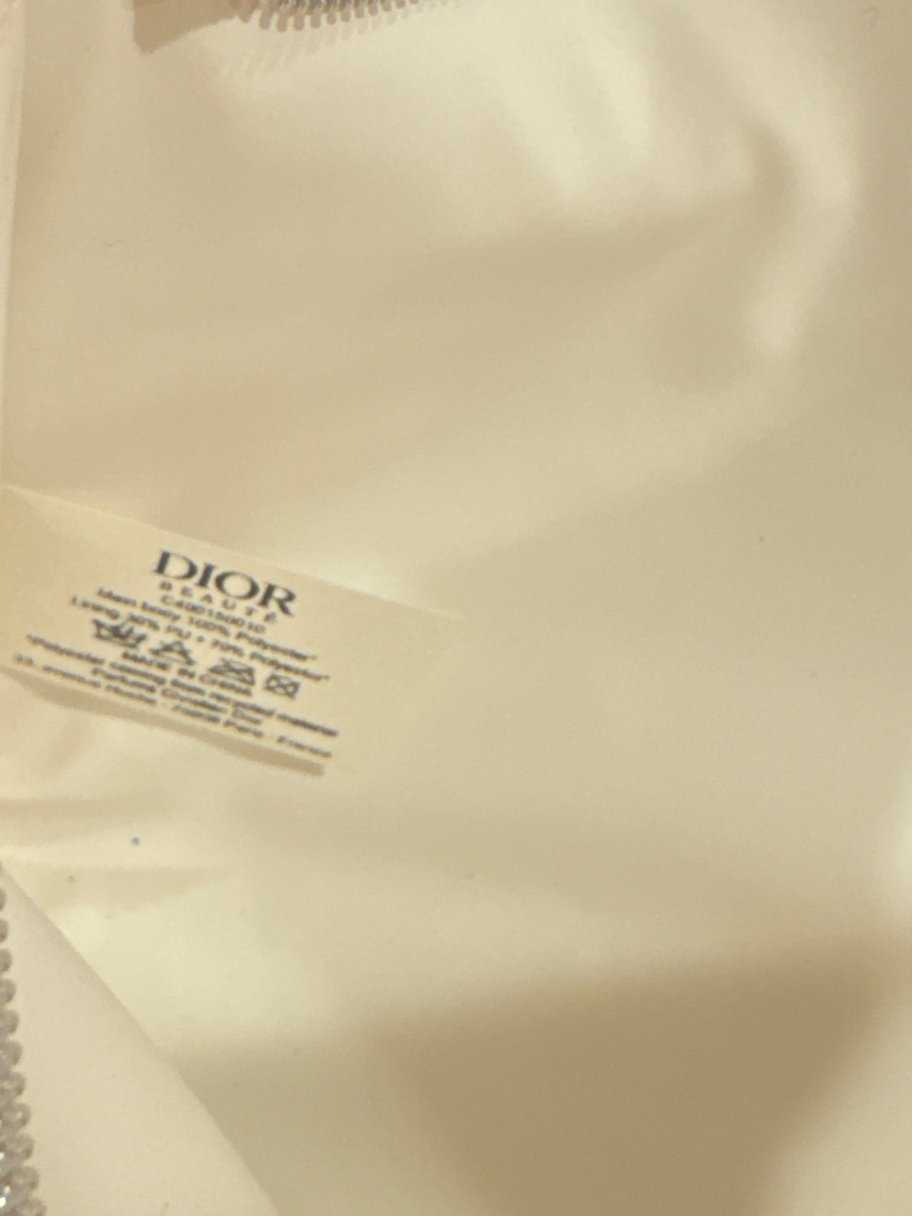 Dior Beauty Canvas Cosmetic Pouch – Embossed CD Logo