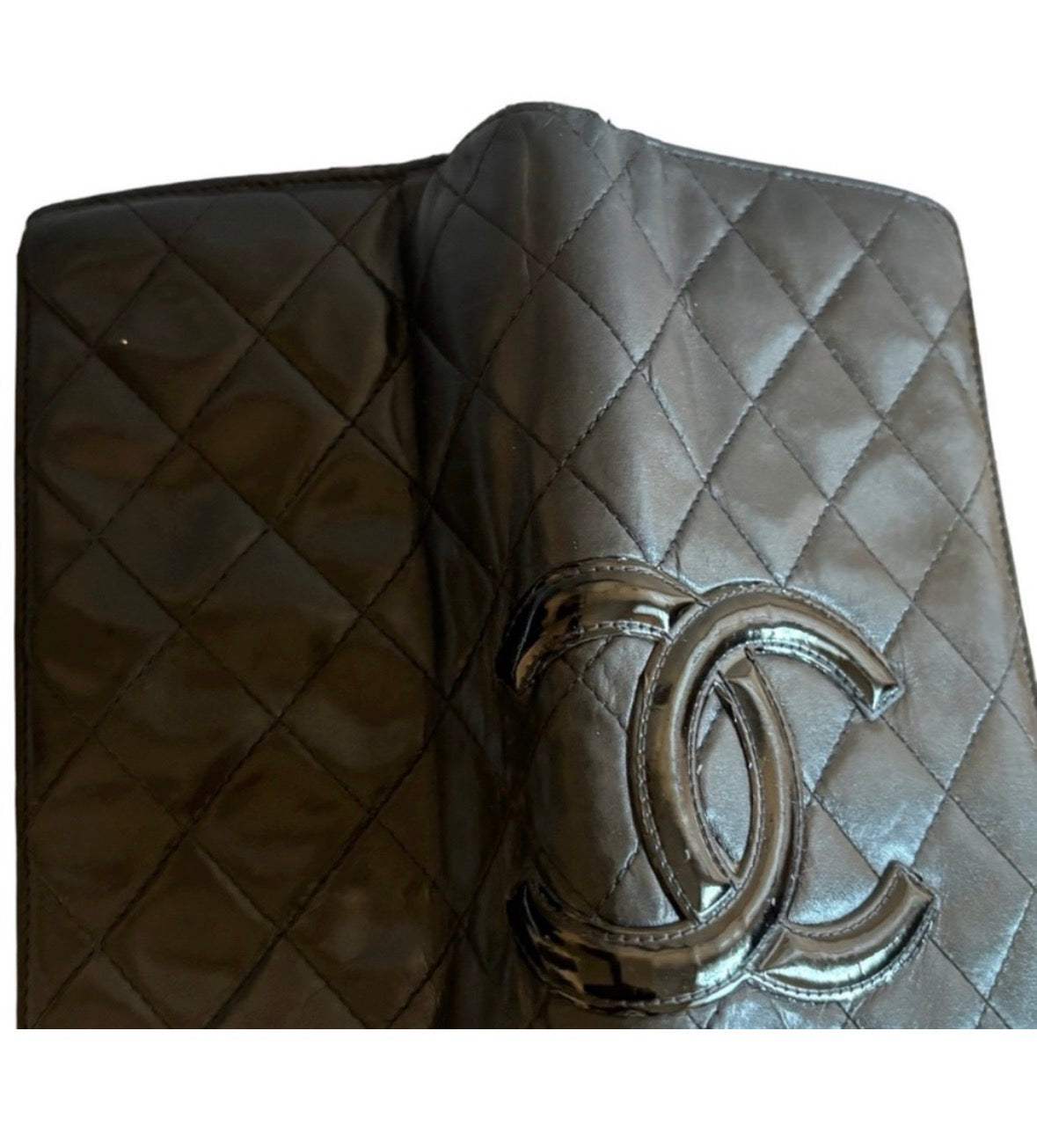 Chanel Cambon Line CC Quilted Long Wallet – Black Calfskin / Pink Interior