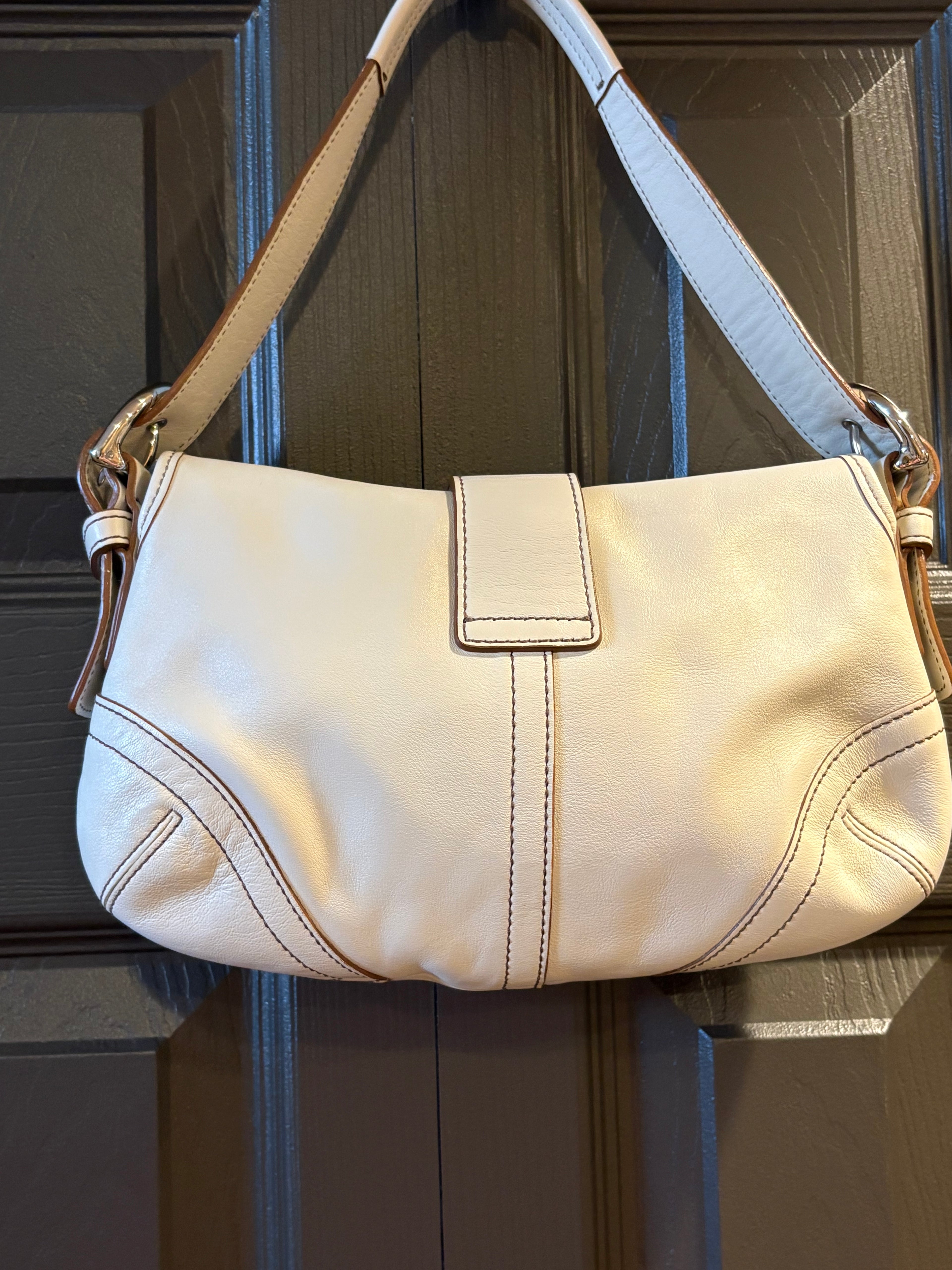 Vintage Coach Mini Soho Shoulder Bag – Off White Leather Y2K