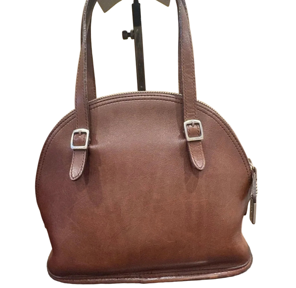 Coach Vintage Mini Dome Mahogany leather satchel handbag 9050