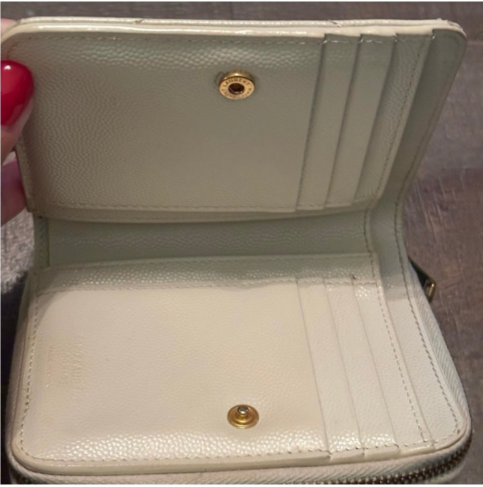 Saint Laurent Cassandre Matelassé zip-around wallet