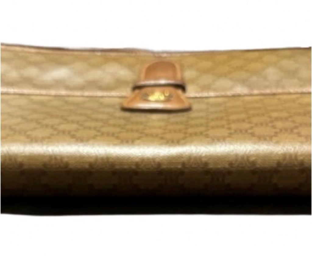 Celine Macadam Canvas Crossbody Bag – Vintage Celine Diffusion | Tan Leather Trim | Made in Italy