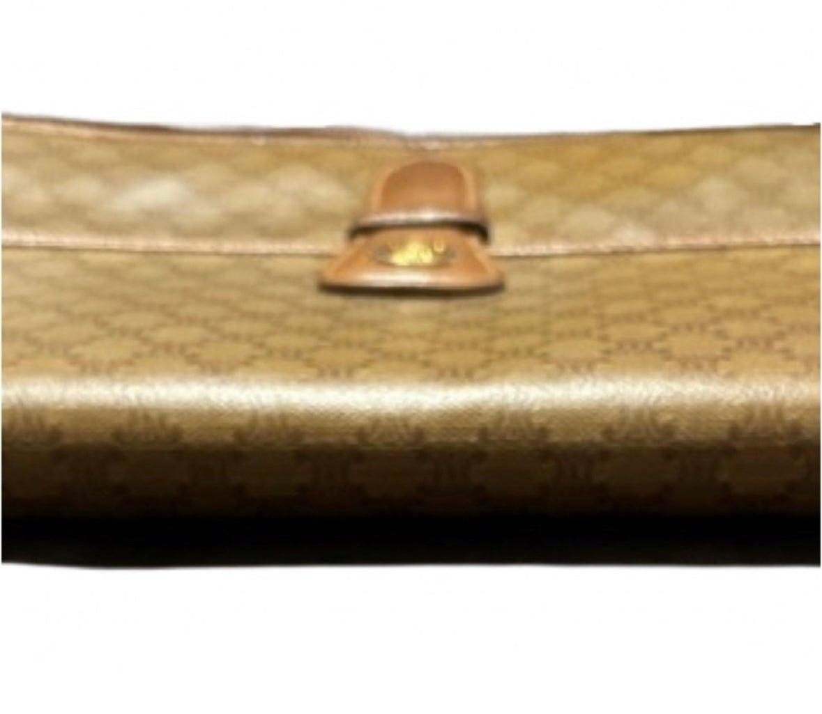 Celine Macadam Canvas Crossbody Bag – Vintage Celine Diffusion | Tan Leather Trim | Made in Italy