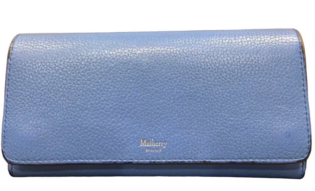 Mulberry Grained Leather Continental Wallet – Blue