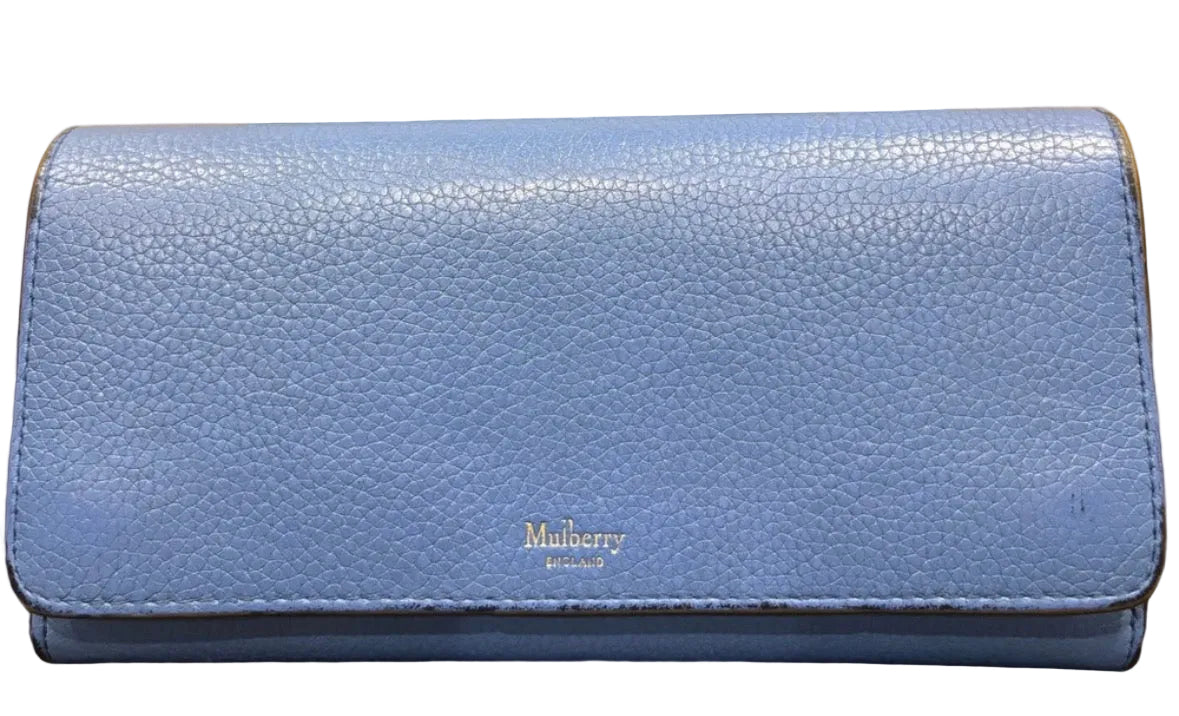 Mulberry Grained Leather Continental Wallet – Blue