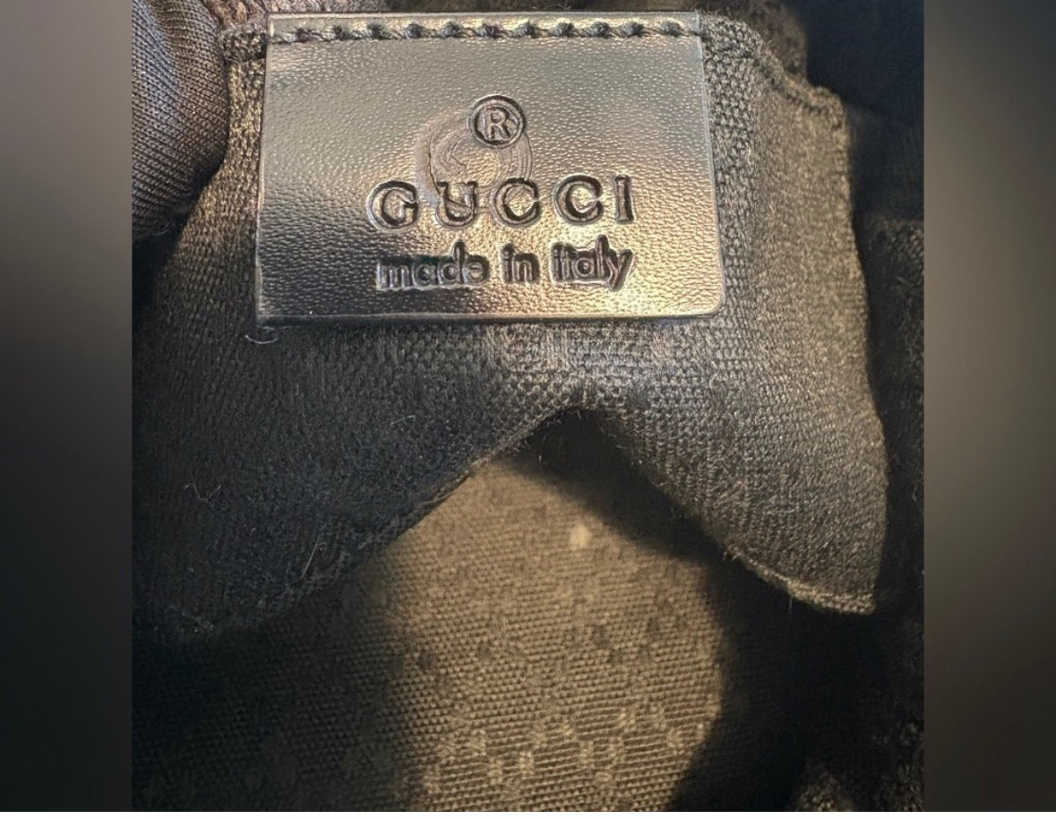 Gucci Black Suede Hobo Shoulder Bag | Silver Hardware