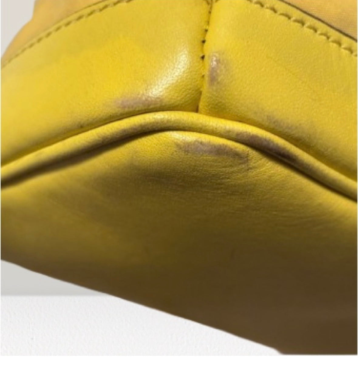 Vintage Moschino Yellow Leather Tote Bag | Gold Logo Charm | Made in Italy