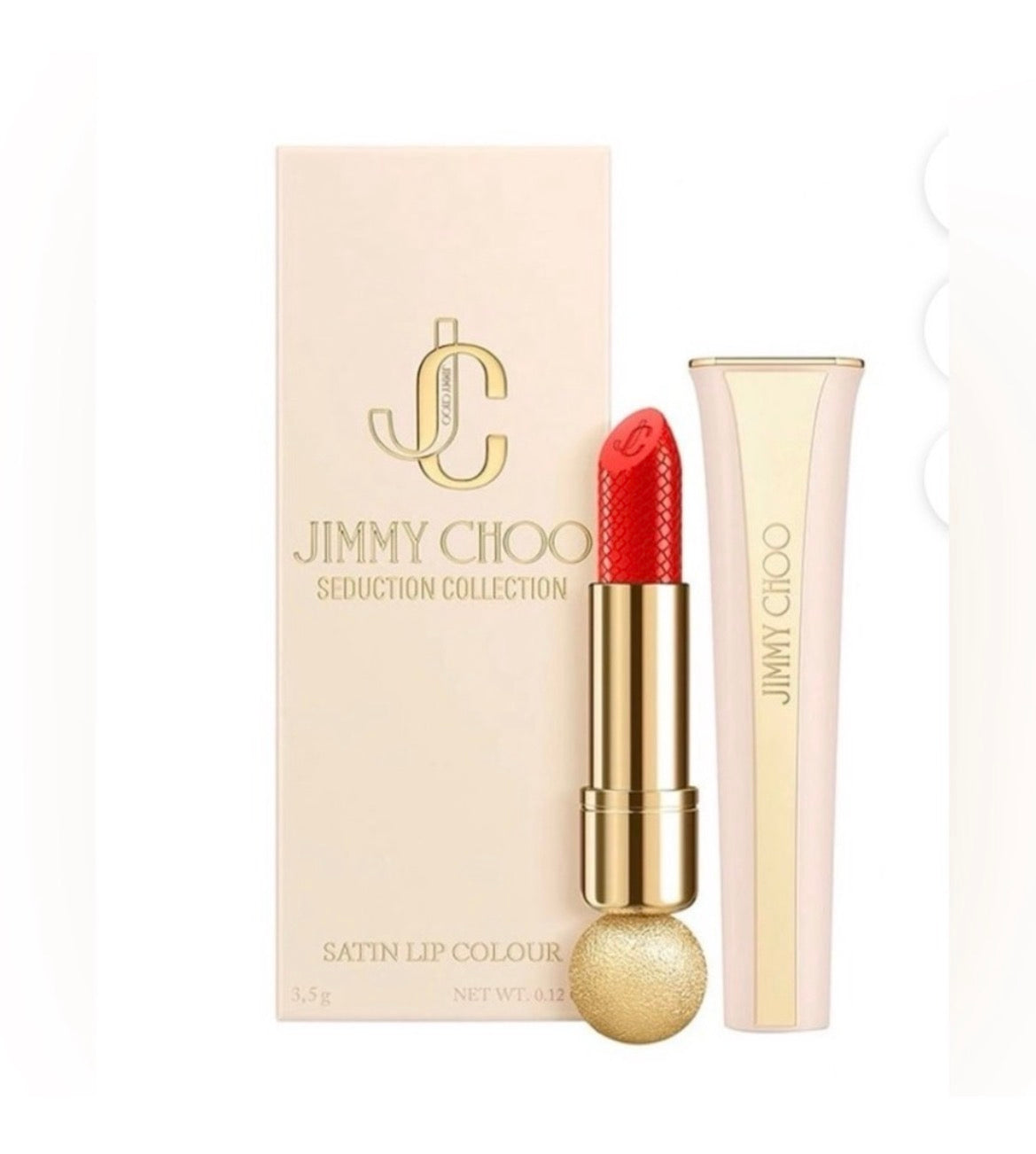 Jimmy Choo Seduction Collection Satin Lip Colour 004 Coral Kiss NIB