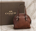 Coach Vintage Mini Dome Mahogany leather satchel handbag 9050