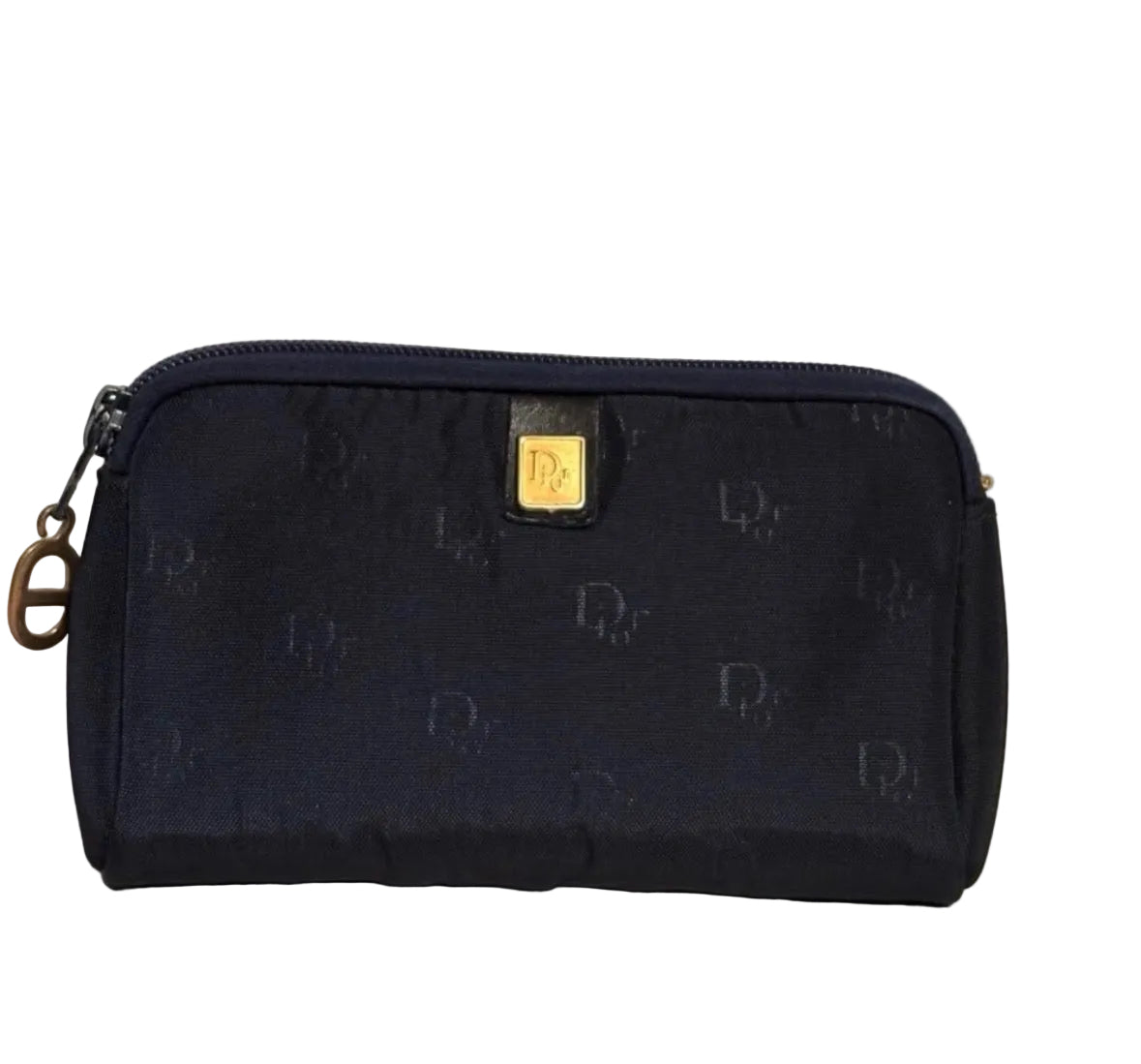 Vintage Dior Navy Canvas Mini Pouch