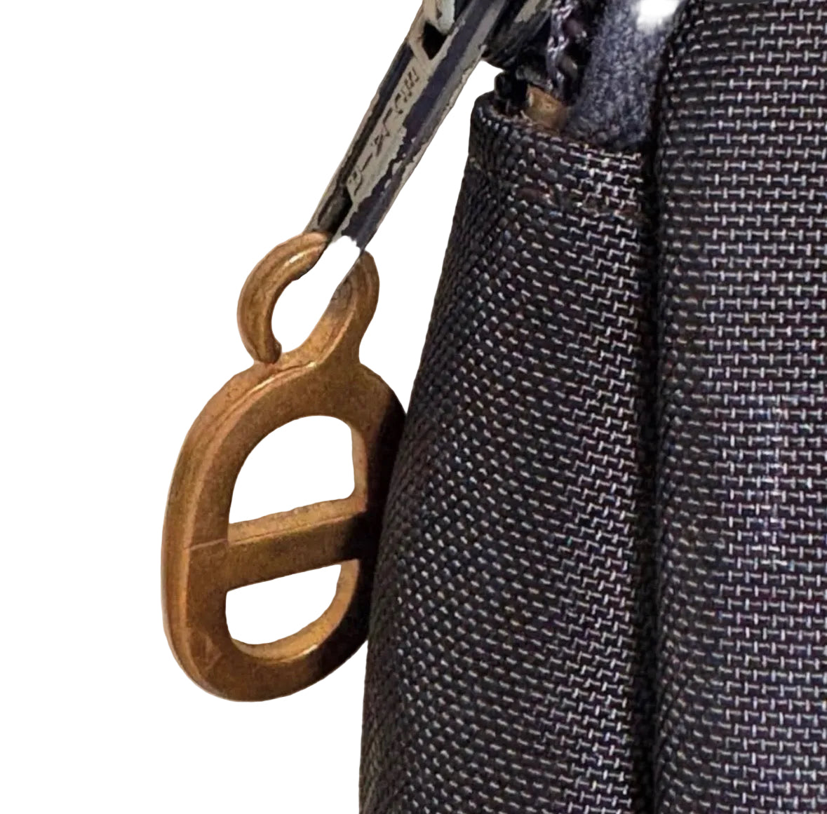 Vintage Dior Navy Canvas Mini Pouch