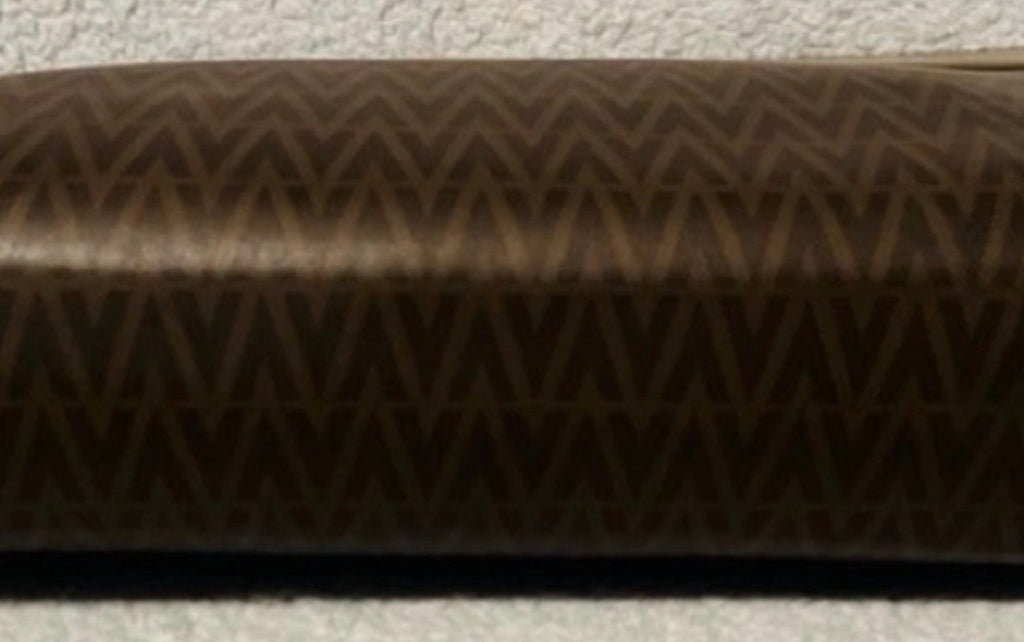 Valentino Vintage Monogram Clutch Bag Brown V Logo Canvas