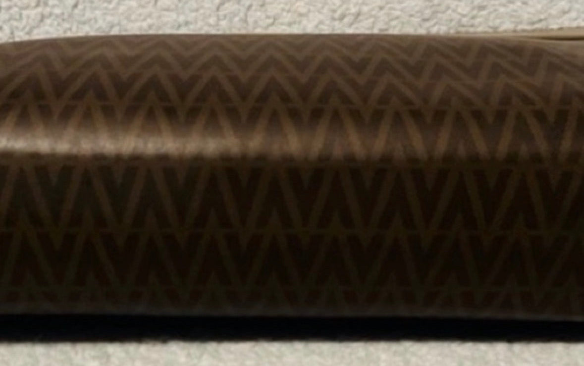 Valentino Vintage Monogram Clutch Bag Brown V Logo Canvas