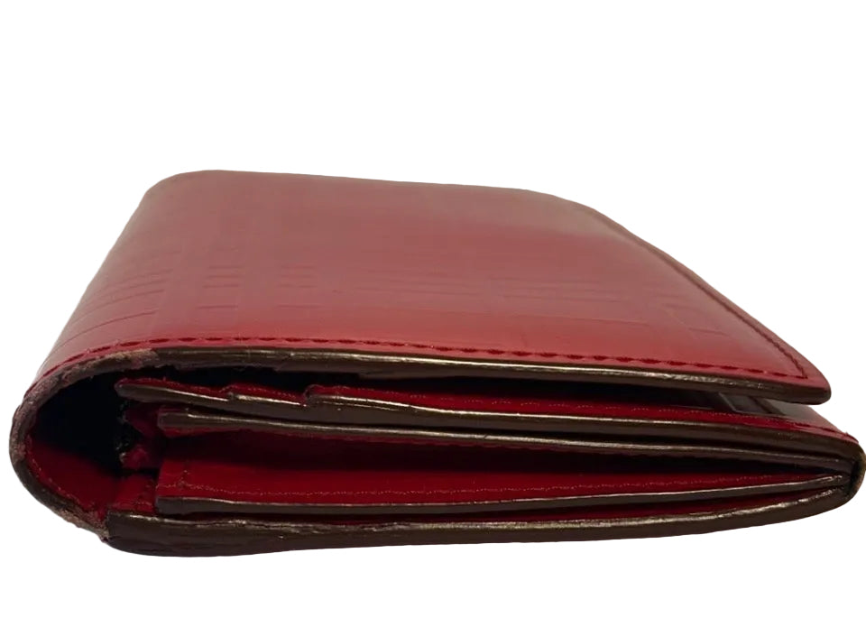 Burberry Red Patent Leather Long Wallet