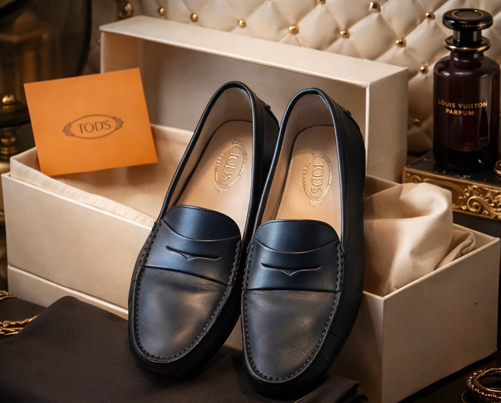 Tod’s Gommino Leather Driving Loafers – Black | EU 39.5 / US 9.5 | Made in Italy