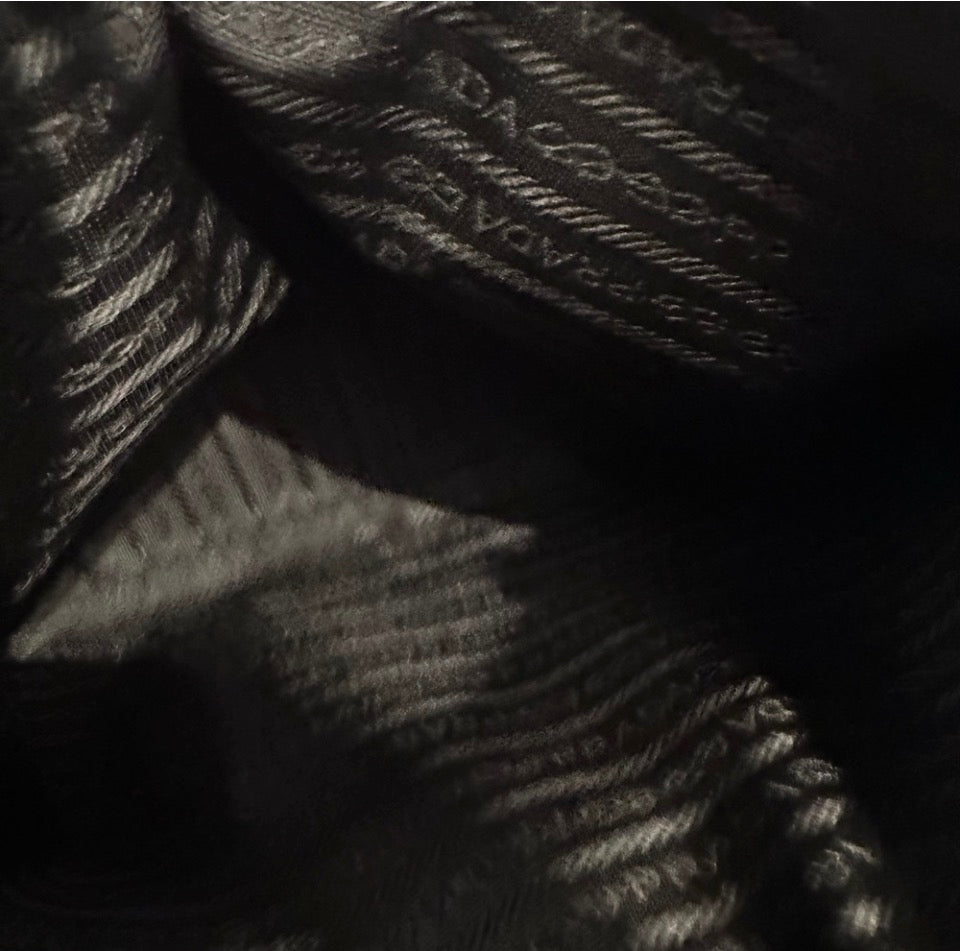 Prada FW1998 Black Metal Handle Shoulder Bag