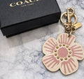 Coach Tea Rose Floral Bag Charm – Ivory/Pink