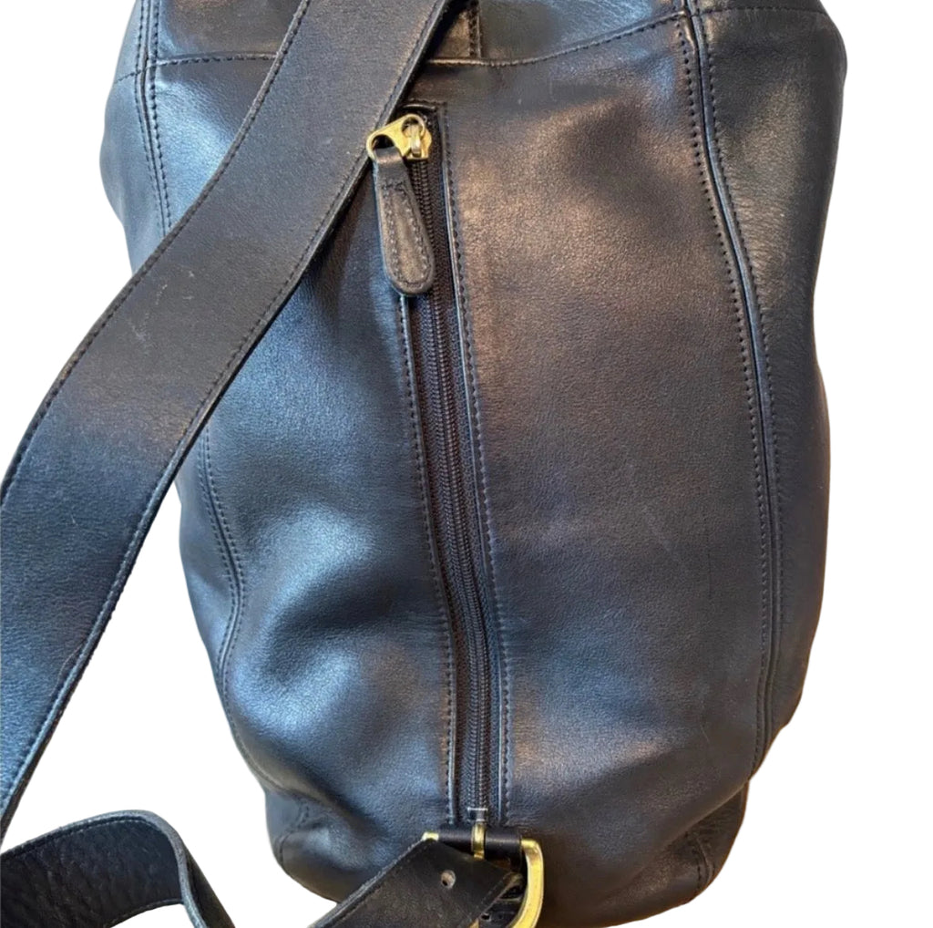 Vintage Coach Soho Sling Backpack #4160 – Black Leather