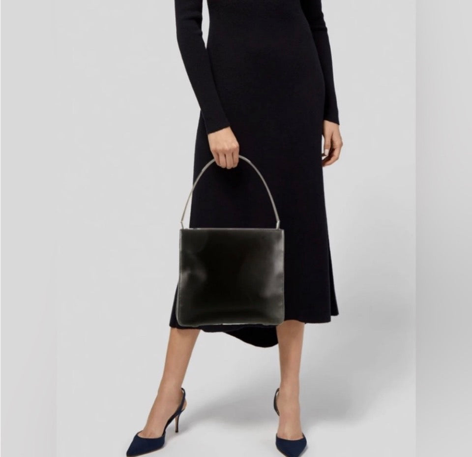 Prada FW1998 Black Metal Handle Shoulder Bag