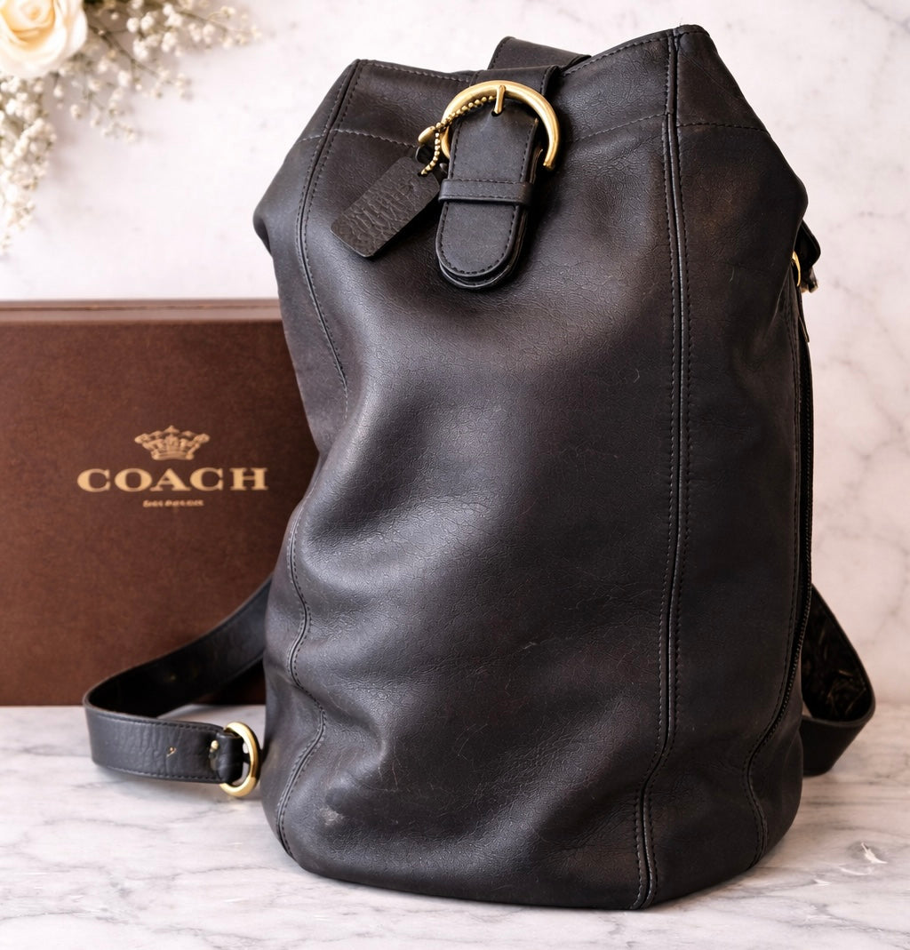 Vintage Coach Soho Sling Backpack #4160 – Black Leather