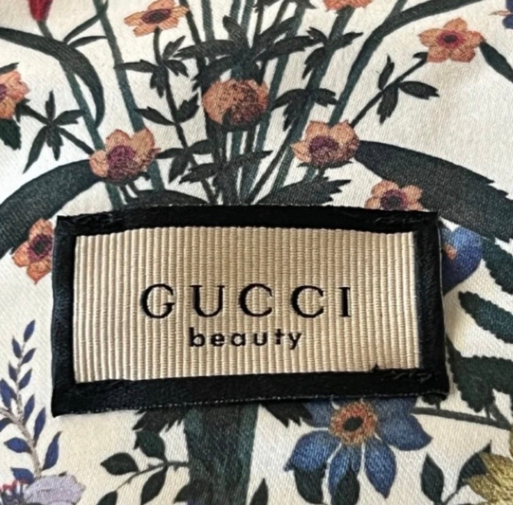 Gucci Beauty Satin Scrunchie Set + Floral Pouch